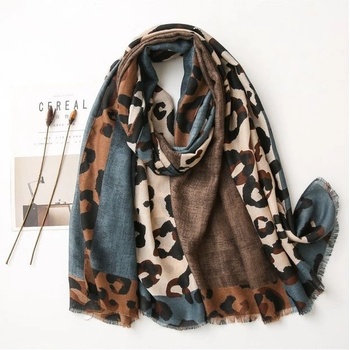 Šatka Leopard modrá KP12096