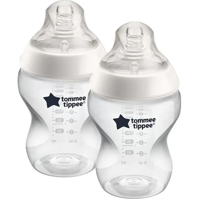Tommee Tippee Комплект шишета Tommee Tippee - Easi Vent, 260 ml, с биберон 1 капка, 2 броя (TT.0022)