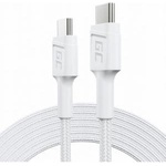 GREENCELL Cable White USB-C Type C 2m Green Cell PowerStream, Power Delivery 60W, Quick Charge 3.0