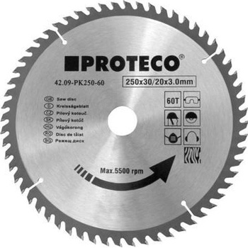 Proteco pílový kotúč 250 x 3,0 x 30mm 40WZ 42.09-PK250-40
