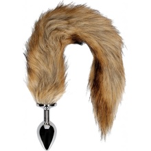 Ouch! Fox Tail with Metal Butt Plug Brown