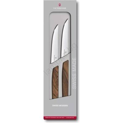 Victorinox - Комплект стейк ножове SWISS MODERN 12 см, 2 бр. , орех (GG927)
