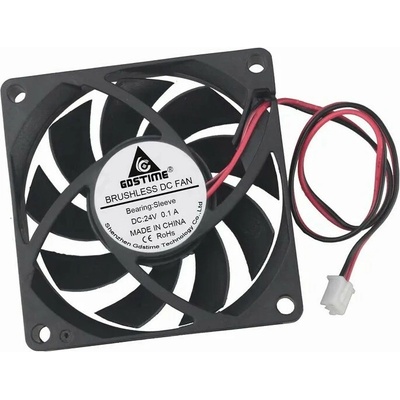 Ventilátor 70x70x15mm, 24V DC, XH2.54 - 2Pin