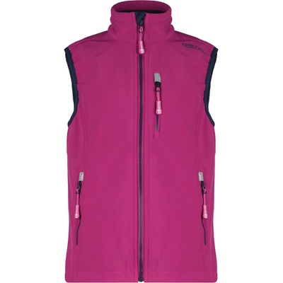 TROLLKIDS Детски софтшел елек Trollkids Kid's Trollfjord Vest Softshell vest - Fireberry / Navy - размер 164 (EU) (703-2694-0719)