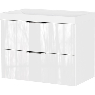 Germania Бял гланцов стенен шкаф за мивка 81x65 cm Celano - Germania (9087-84)