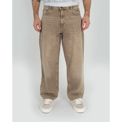 Homeboy kalhoty X-Tra Baggy Dye Denim Washed Brown – Zboží Dáma