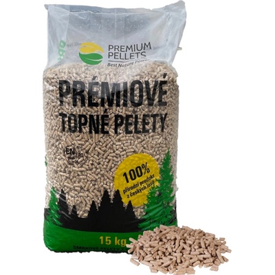 PREMIUM PELLETS Dřevěné pelety paleta 750 kg