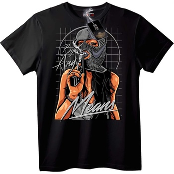 NOONEBRAND Тениска По всички възможни начини - L, Black
