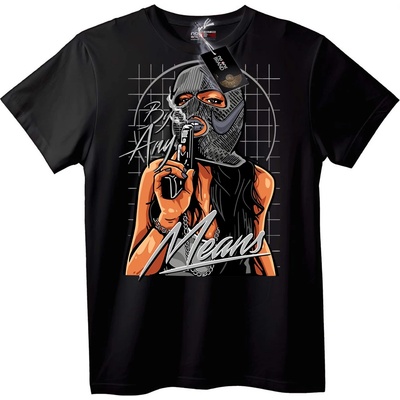 NOONEBRAND Тениска По всички възможни начини - L, Black
