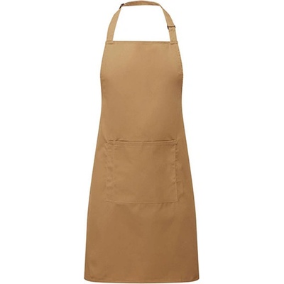 Premier Workwear Pracovná zástera za krk s vreckom PR154 Camel Pantone 132 72 x 86 cm