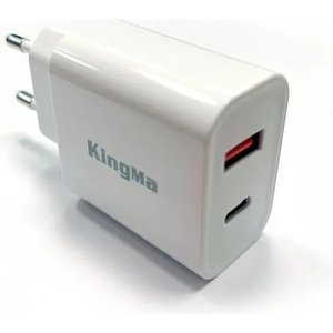 KingMa 18W Fast Charging USB-C + USB-A GaN Зарядно Устройство Зарядно за батерии