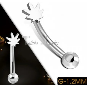 Image 1 of Talitha Пиърсинг: Обеца за вежда „Марихуана