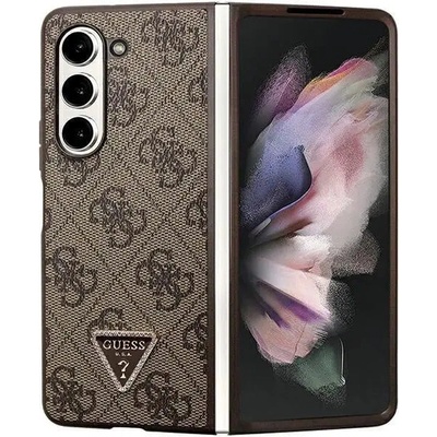 GUESS Кейс Guess Leather 4G Triangle Strass за Samsung Galaxy Z Fold5, кафяв (3666339173920)