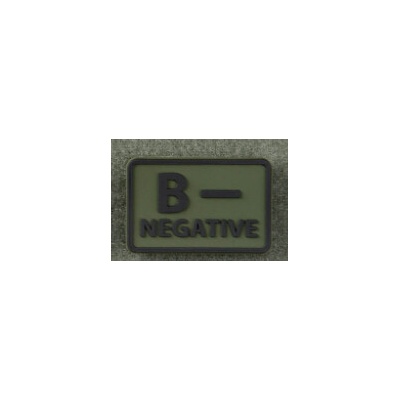 Helikon-Tex HELIKON Rh- BLOOD PATCH 2 ks - Olive Green - různé druhy KREVNÍ SKUPINY: B-