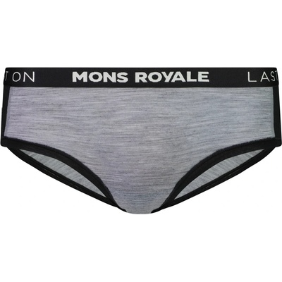 Mons Royale Дамско мериносово термобельо Mons Royale Women's Sylvia Boyleg Merino base layer - Grey Heather / Black (115-2142-0213)