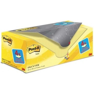 POST-IT Bločky Post-it 76x76 žlté 20x100l (MM065455)