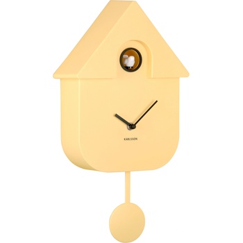 Karlsson Стенен часовник с кукувица Modern Cuckoo светложълт (KA5768LY)