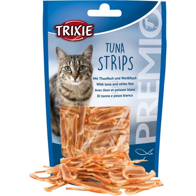 TRIXIE Premio Strips лакомство за котки с риба тон и бяла риба 20gr