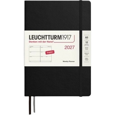 Black Medium A5 Týdenní 2027