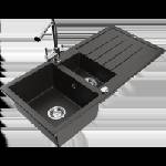 Mexen Andres гранитна кухненска мивка 1, 5-камерна с отцедник и кухненски (6515-75-671600-00)