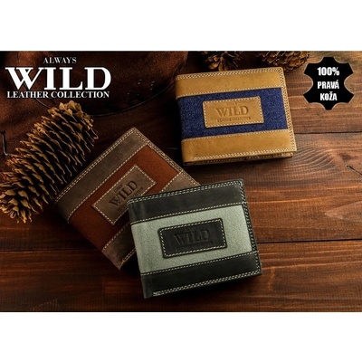 Wild Always peňaženka kožená Jeans