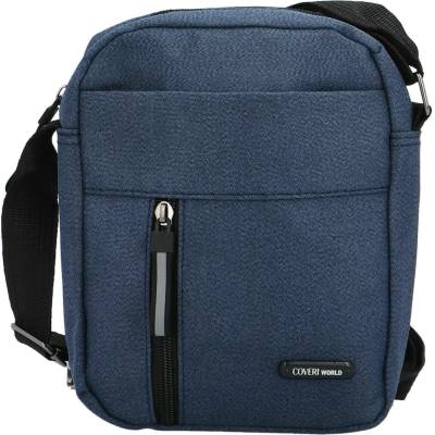 Coveri Stylová pánská textilní crossbody taška Vitold modrá