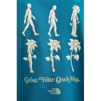 The North Face Памучен суичър The North Face Connect Relaxed мъжки в тюркоазено с принт NF0A8E3ZBSI1 (NF0A8E3ZBSI1)