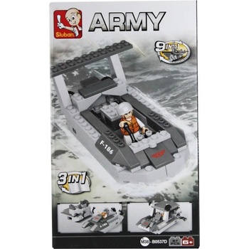 Sluban B0537D Aircraft Carrier Vyloďovací člun 3v1