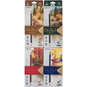 Цветни моливи 12 цв. с гума yl221022