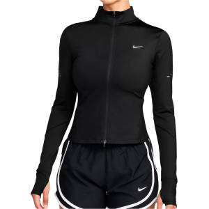 Nike Дамско яке за бягане Nike Women's Swift Dri-Fit Full Zip Jacket Running jacket - Black / Reflective Silver (128-0808-0113)