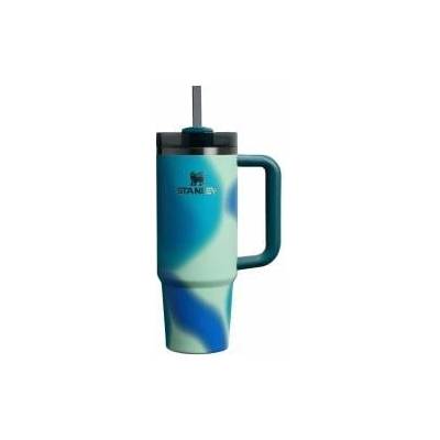 STANLEY 1913 Quencher H2.0 Flowstate Drinking Bottle with Straw 0.89L - Thermo Mug Cools for 9 Hours - 40 Hours Ice Cooled - Thermos Bottle BPA Free - Stainless Steel Drinking Cup - Coastal Teal Motion - 100000115534