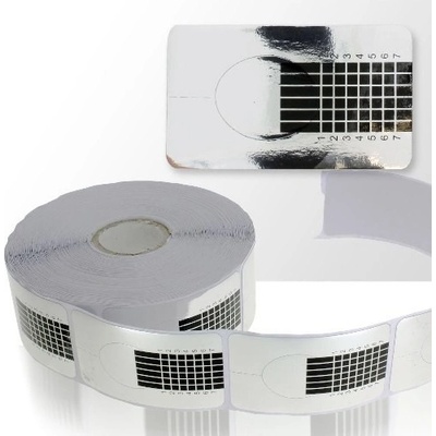 Aspira šablóny na modelovanie nechtov strieborné 500ks