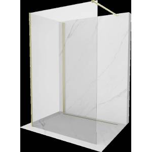 Mexen Kioto душ стена Walk-in 120 x 85 см, прозрачна, златиста четка - 800-120-212-55-00-085 (800-120-212-55-00-085)