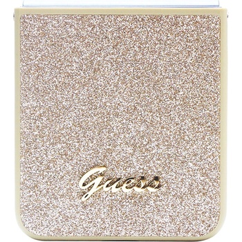 Image 1 of GUESS Гръб Guess за Samsung Galaxy Z Flip 5, PC, TPU Glitter, Flakes Metal Logo Case, Златист (3666339173975)