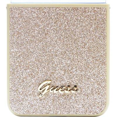 GUESS Гръб Guess за Samsung Galaxy Z Flip 5, PC, TPU Glitter, Flakes Metal Logo Case, Златист (3666339173975)