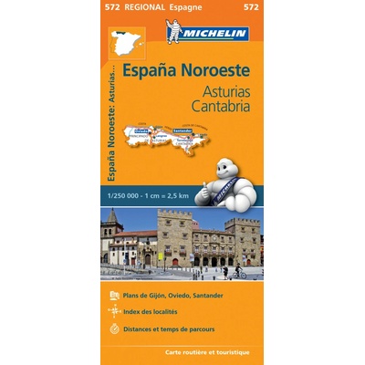 Michelin mapa Asturias,Cantabria 1:250 t.