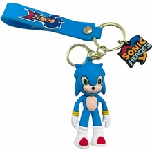 Prívesok na kľúče Ježko Sonic modrý s pútkom a karabínou