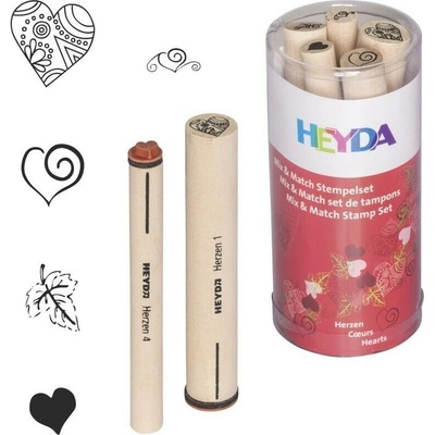 HEYDA Sada razítek 5 ks Srdíčka