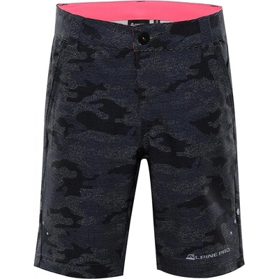 Alpine Pro dětské šortky Trento 2 KPAR186 šedá/růžová