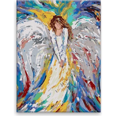 Maľovanie podľa čísel Anjel vo farbách