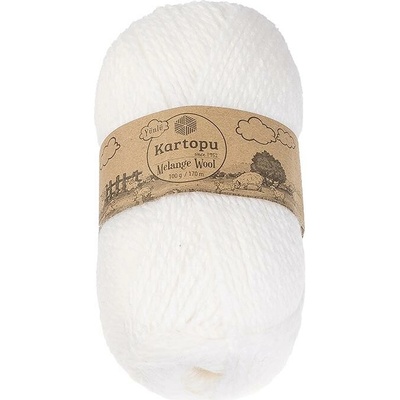 BELLATEX Melange Wool 100 g – 010 biela