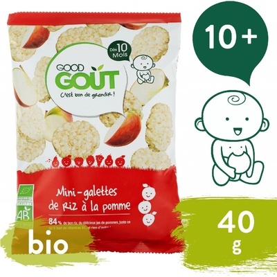 Good Gout Bio Mini ryžové koláčiky s jablkami 40g