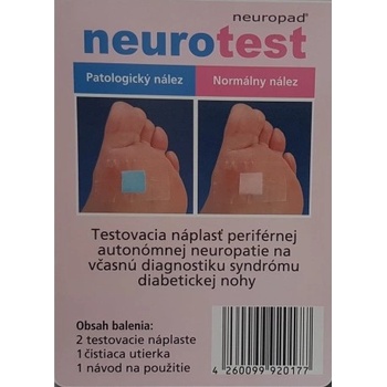 Neurotest emp Neuropad test diabetickej polyneuropatie 2 ks