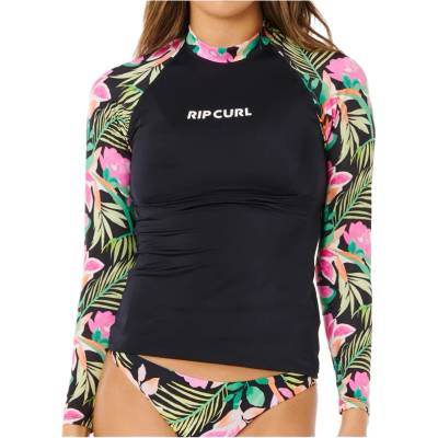 Rip Curl Дамска ликра Rip Curl Women's Molokai L/S Floral Insert Lycra - Black - размер XL (150-5971-0116)