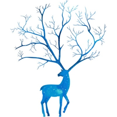 Svatba-eshop Svatební strom č.13 modrý jelen A3 - svatební stromy – Hledejceny.cz