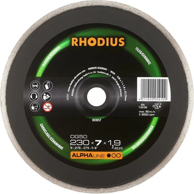 Rhodius 303054 DG50 diamantový řezný kotouč Průměr 125 mm Ø otvoru 22.23 mm obklady, keramika 1 ks