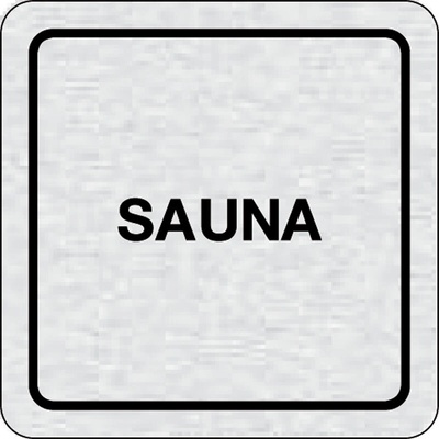 Nalepovací cedulka na dveře - Sauna