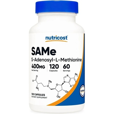 Nutricost SAM-e Аденозилметионин 200 mg 120 капсули | Nutricost (67355 (430101) NC)