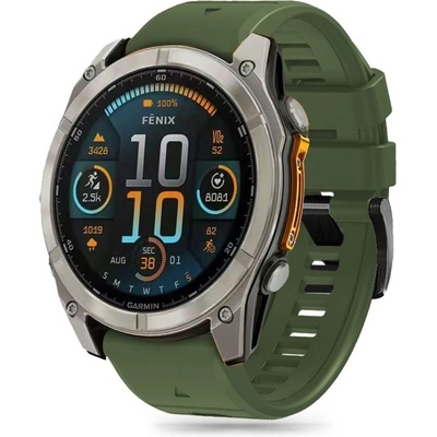 Tech-Protect Силиконова каишка за часовник Garmin Fenix 5x / 5x Plus / 6x / 6x Pro / 7x / 8 (51mm) от Tech-Protect Silicone Line - Military Green (5906302376797)