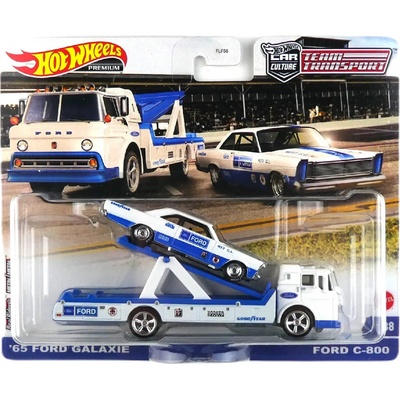 Mattel Hot Weels Premium Car Culture Team Transport 65 Ford Galaxie and Ford C800